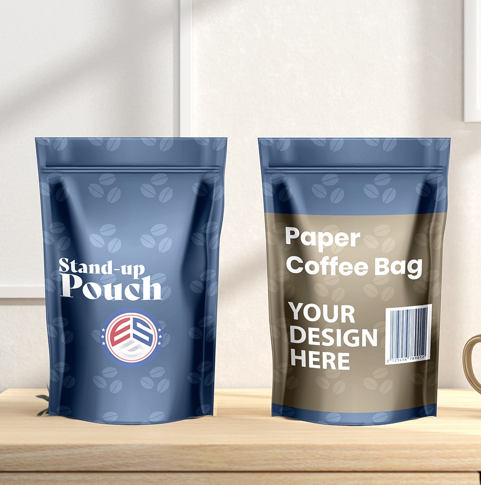 shop custom stand up pouches at apparelnbags