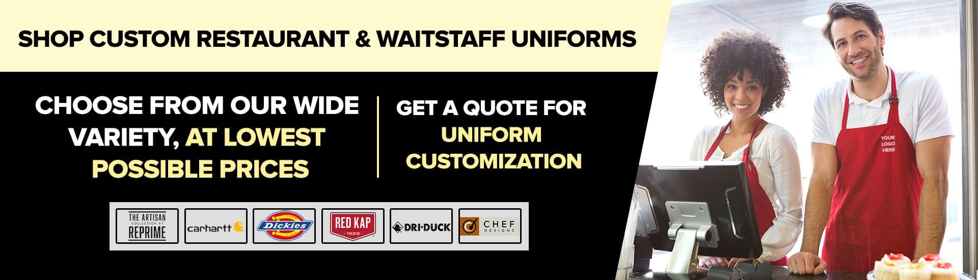 Buy Custom Restaurant and Wait Staff Uniform